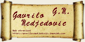 Gavrilo Međedović vizit kartica